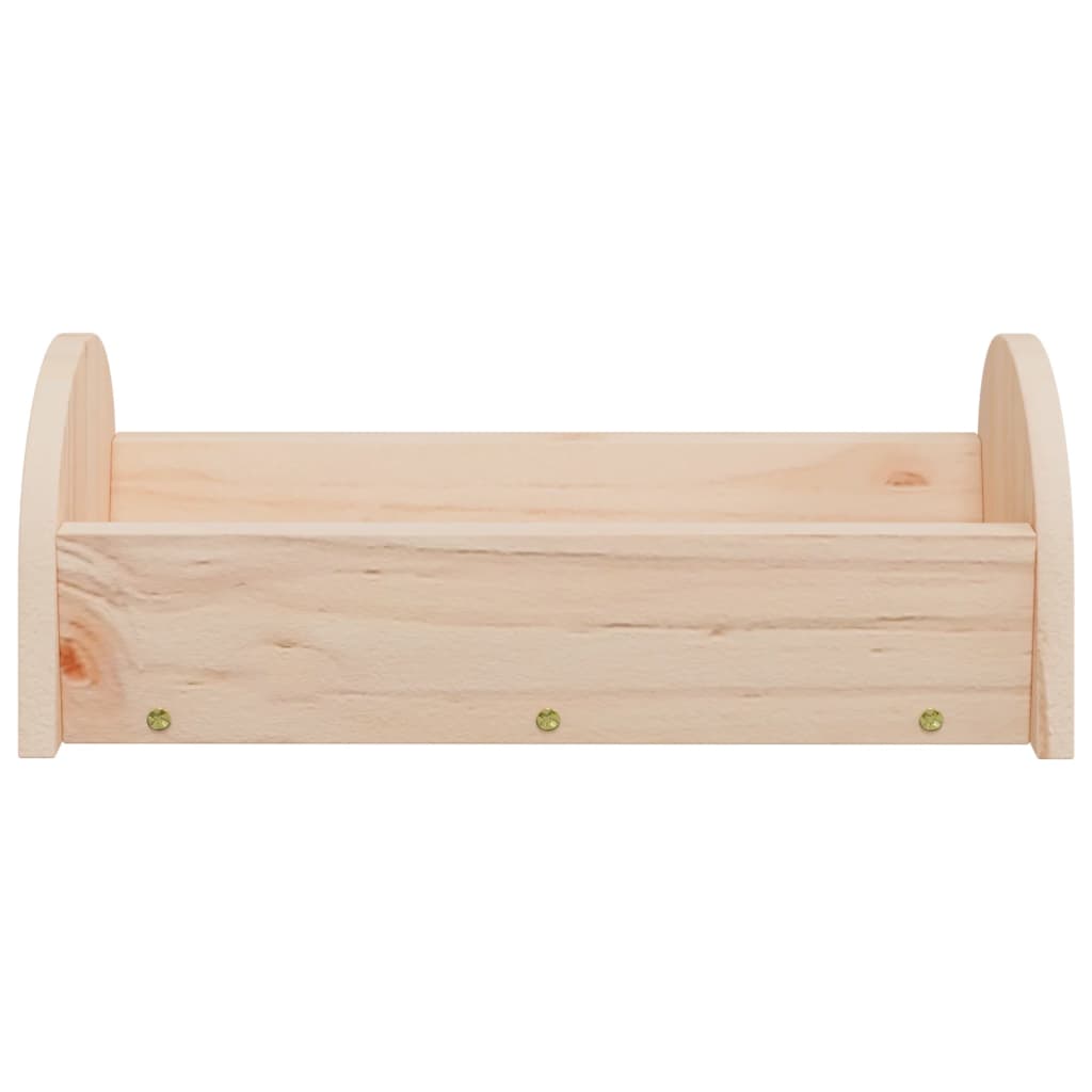 Vidaxx Heuraufe für Kaninchen 28x10x10 cm massives Kiefernholz