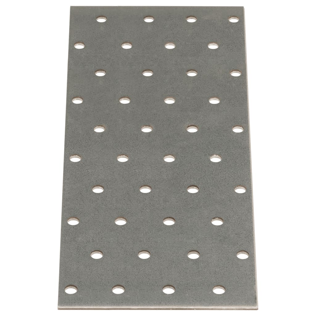 VidaXL Bleche perforiert 40 Stück 2 mm 200x80 mm verzinkter Stahl