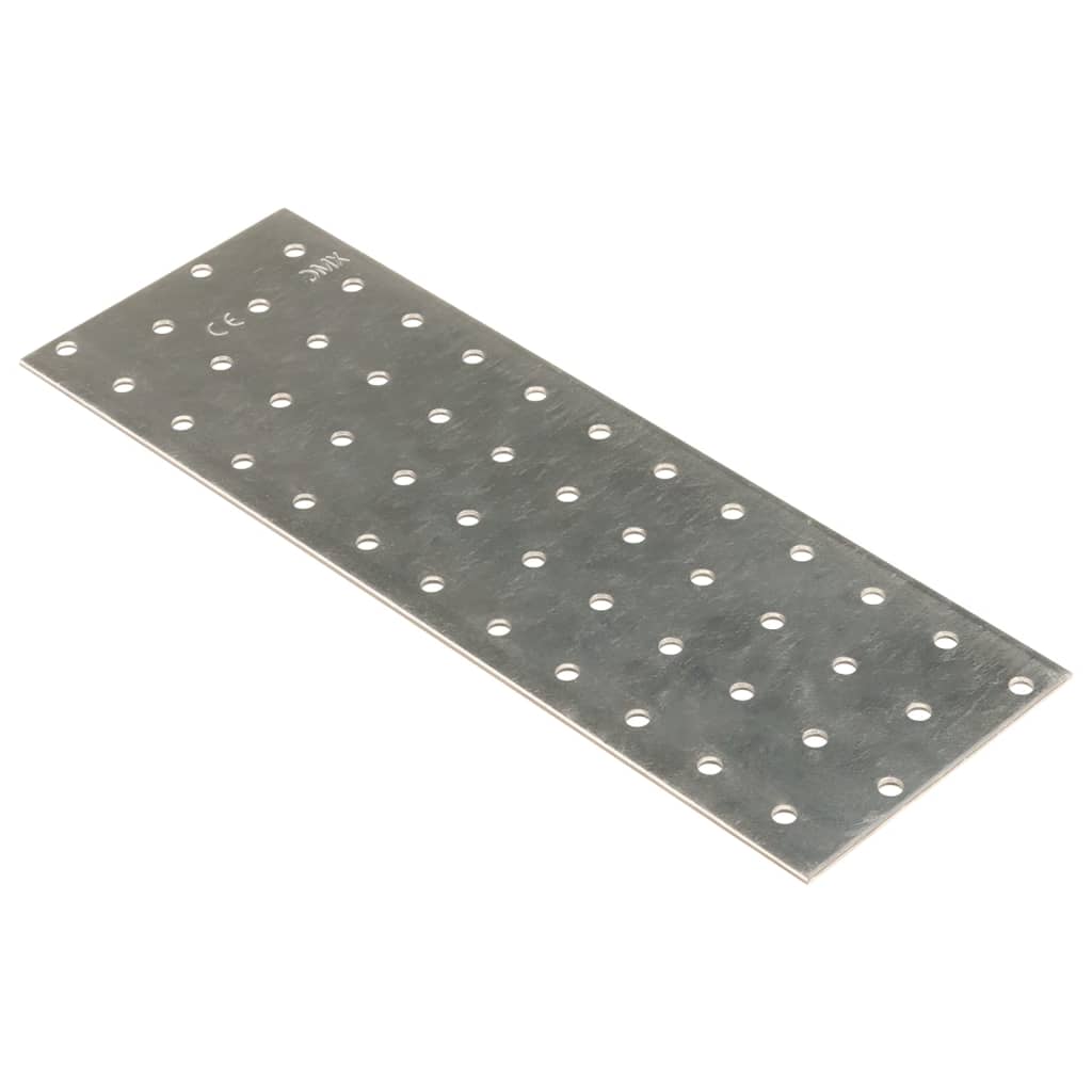 VidaXL-Platten perforiert, 20 Stück, 2 mm, 240 x 80 mm, verzinkter Stahl