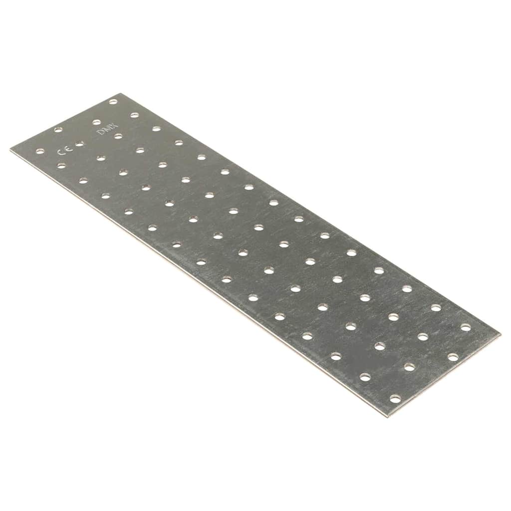 VidaXL-Platten perforiert, 20 Stück, 2 mm, 300 x 80 mm, verzinkter Stahl