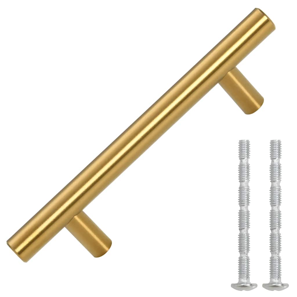 VidaXL Griffe 10 Stück 64 mm Edelstahl goldfarben