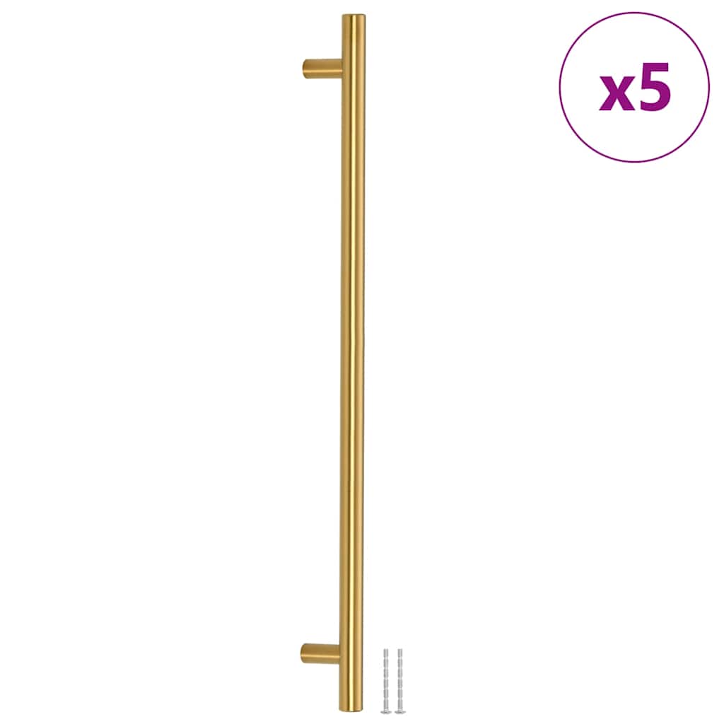 VidaXL Griffe 5 Stück 480 mm Edelstahl goldfarben