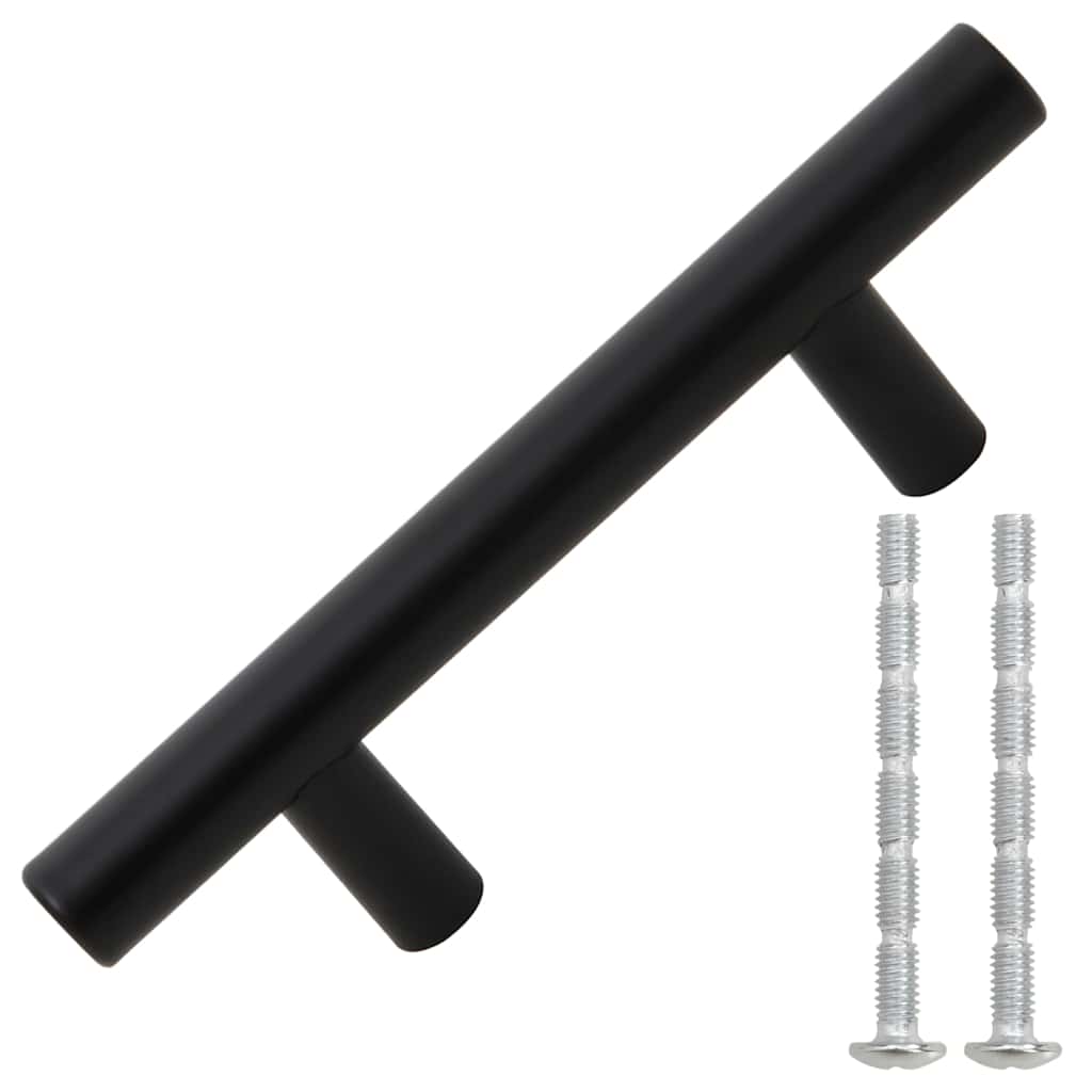 VidaXL Griffe 10 Stück 64 mm Edelstahl schwarz