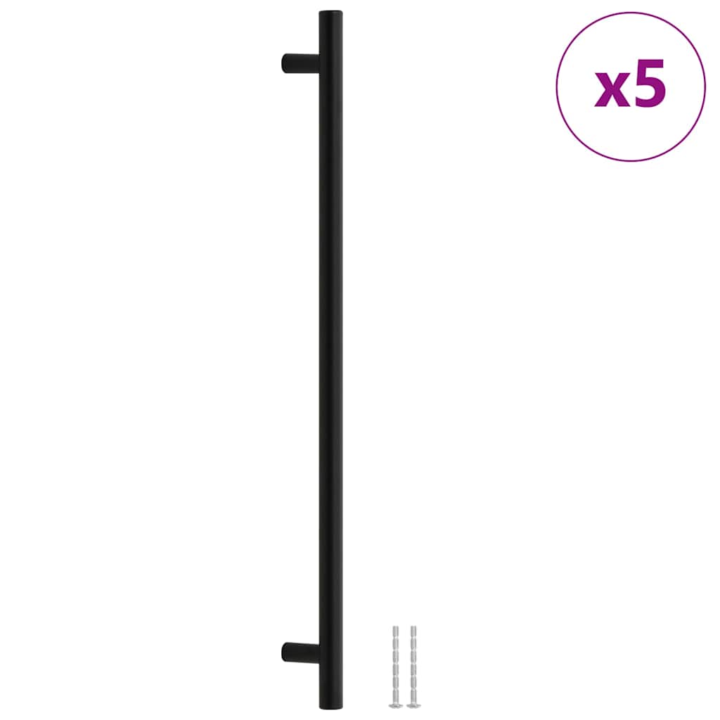 VidaXL Griffe 5 Stück 480 mm Edelstahl schwarz