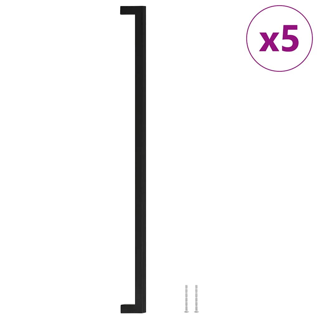 VidaXL Griffe 5 Stück 480 mm Edelstahl schwarz