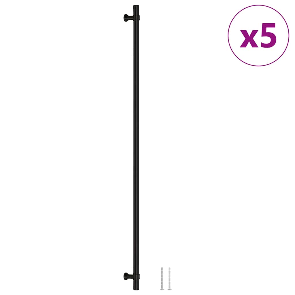 Vidaxl handvatten 5 st 480 mm roestvrij staal zwart