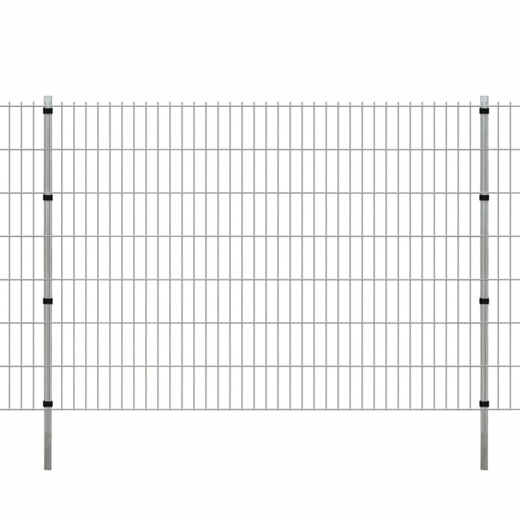 VidaXL Zaunpfosten 10 Stück 200 cm verzinkter Stahl silberfarben