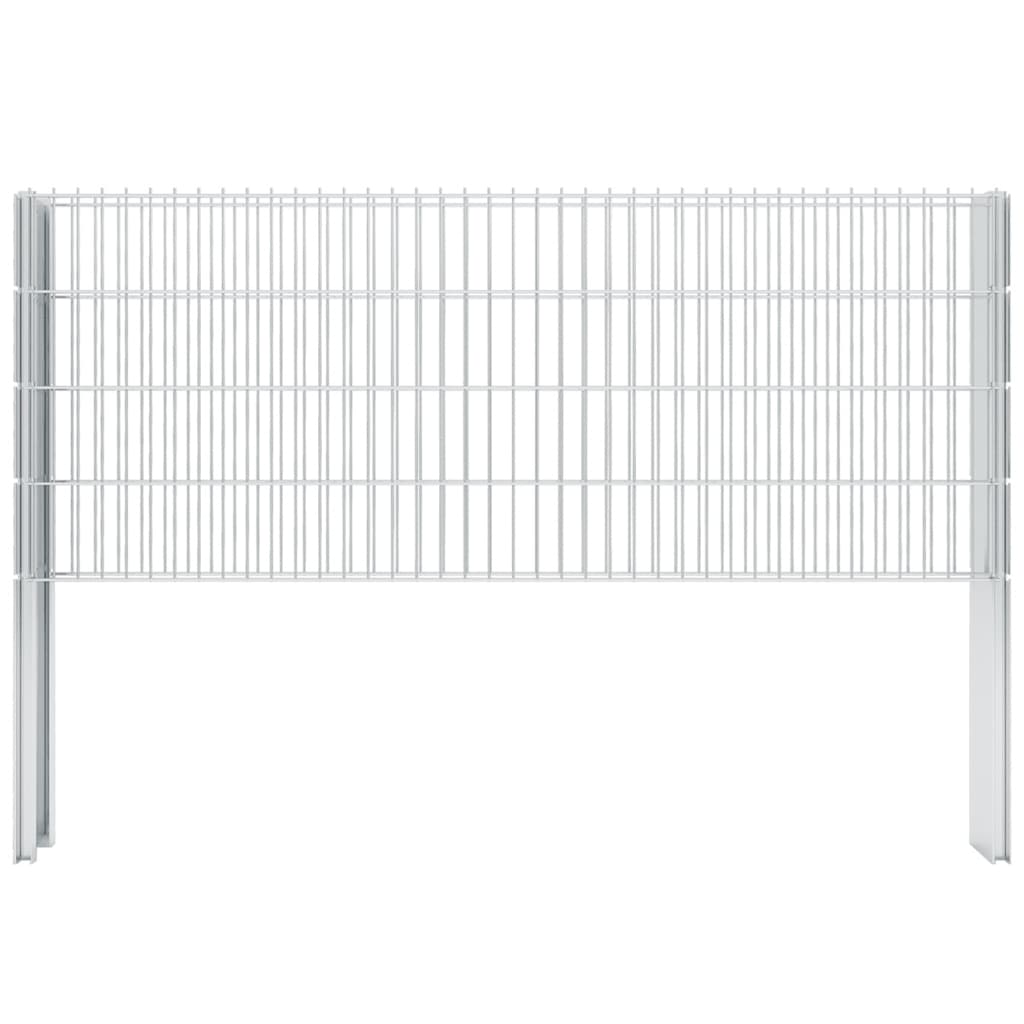 VidaXL Zaunpfosten 10 Stück 140 cm verzinkter Stahl silberfarben