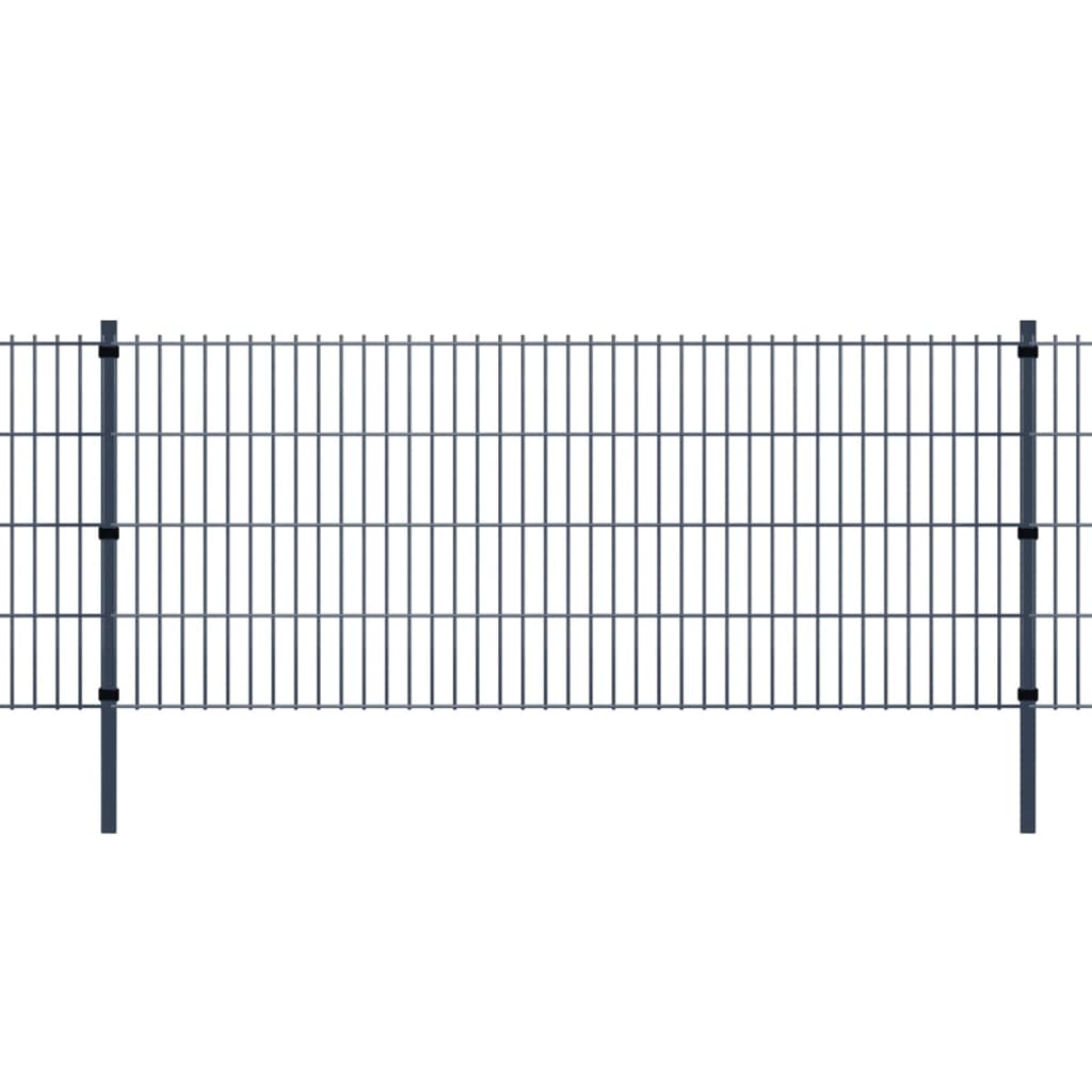 VidaXL Zaunpfosten 20 Stück 150 cm verzinkter Stahl grau