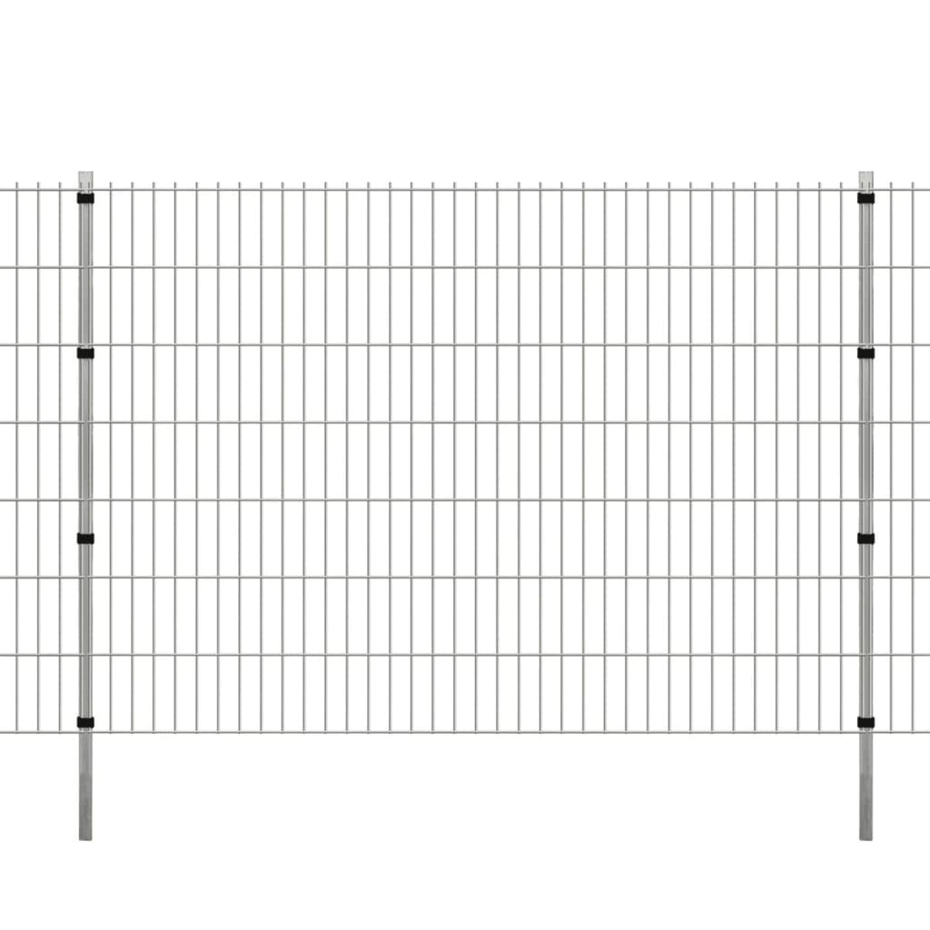 VidaXL Zaunpfosten 20 Stk. 200 cm verzinkter Stahl silberfarben