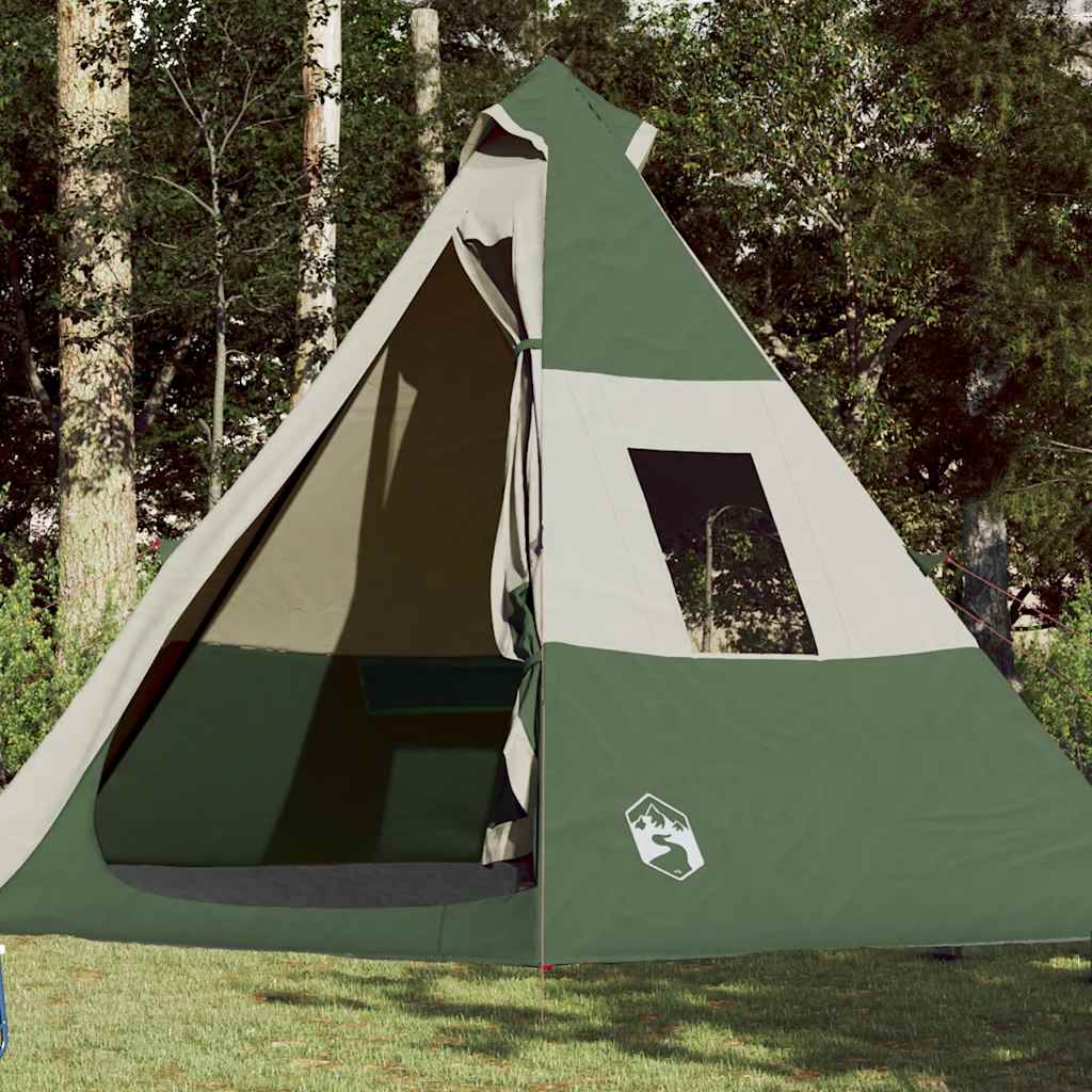 VidaXL Tipi-Zelt 7-Personen wasserdicht grün