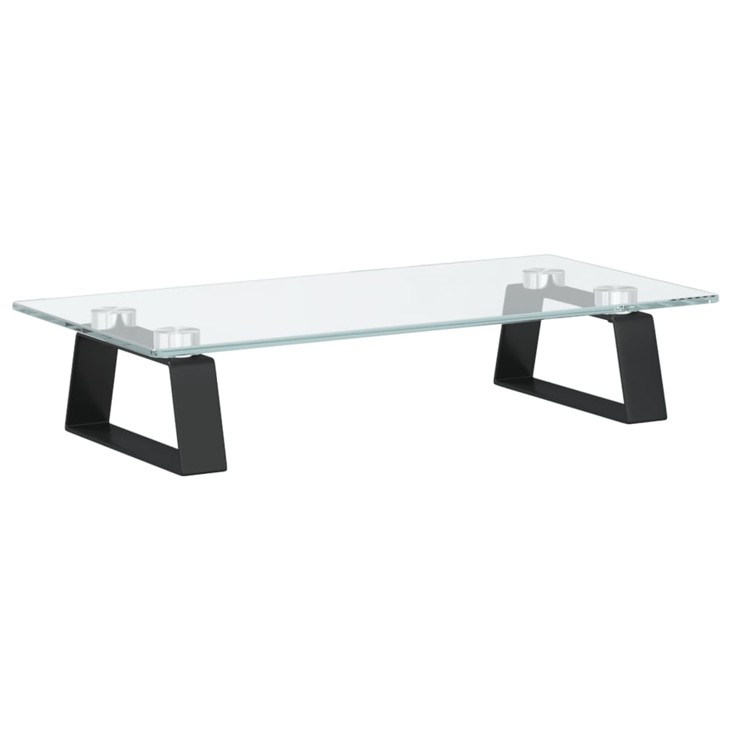 Vidaxx Monitorständer 40x20x8 cm gehärtetes Glas und Metall schwarz