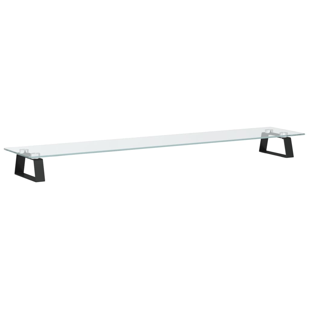 Vidaxx Monitorständer 100x20x8 cm gehärtetes Glas und Metall schwarz