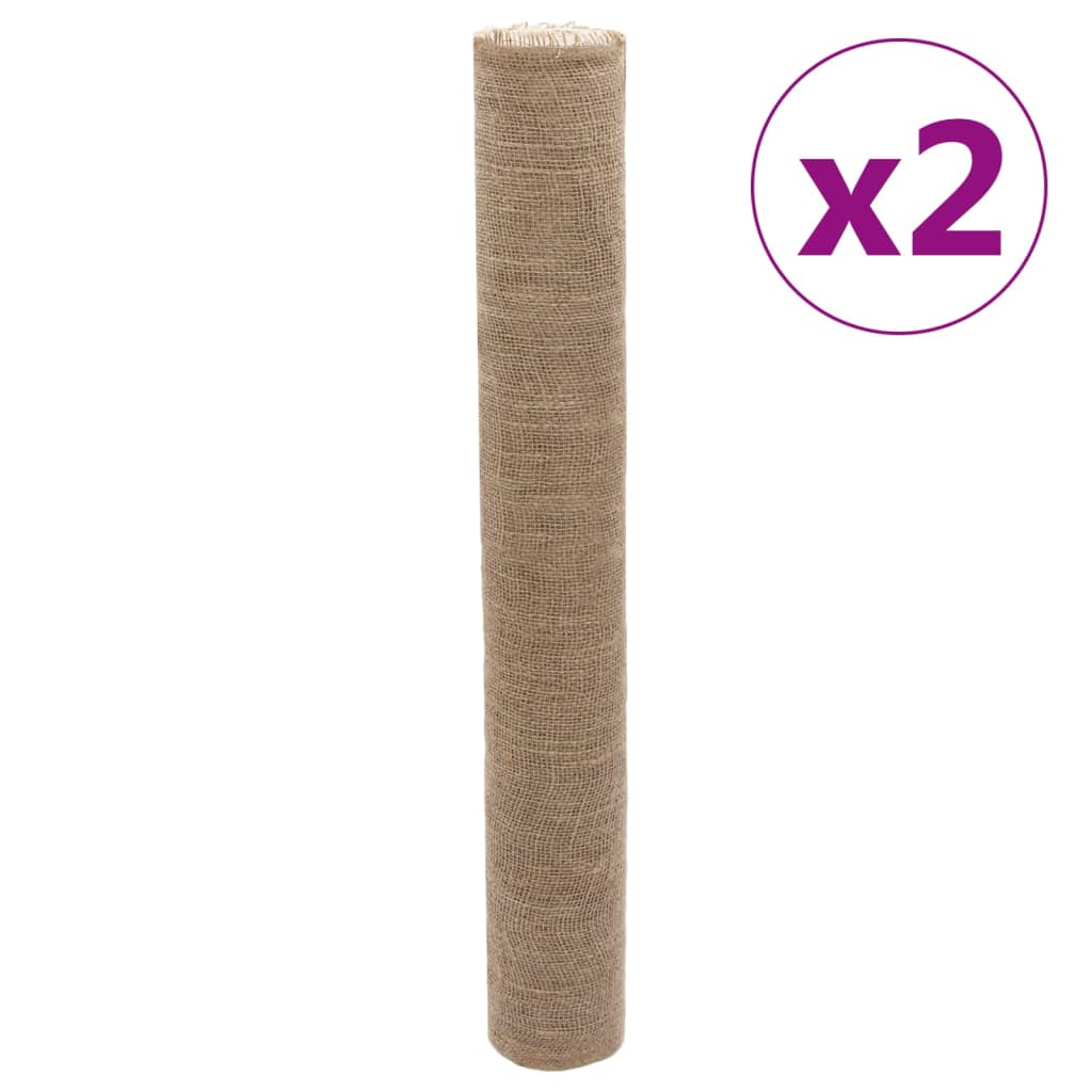 VidaXL Juterollen 2 Stk. 200 g m² 1x50 m 100 % Jute