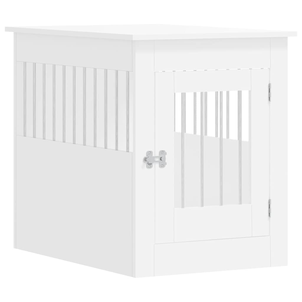 Vidaxxl Hundebox 55x80x68 cm Holzwerkstoff weiß