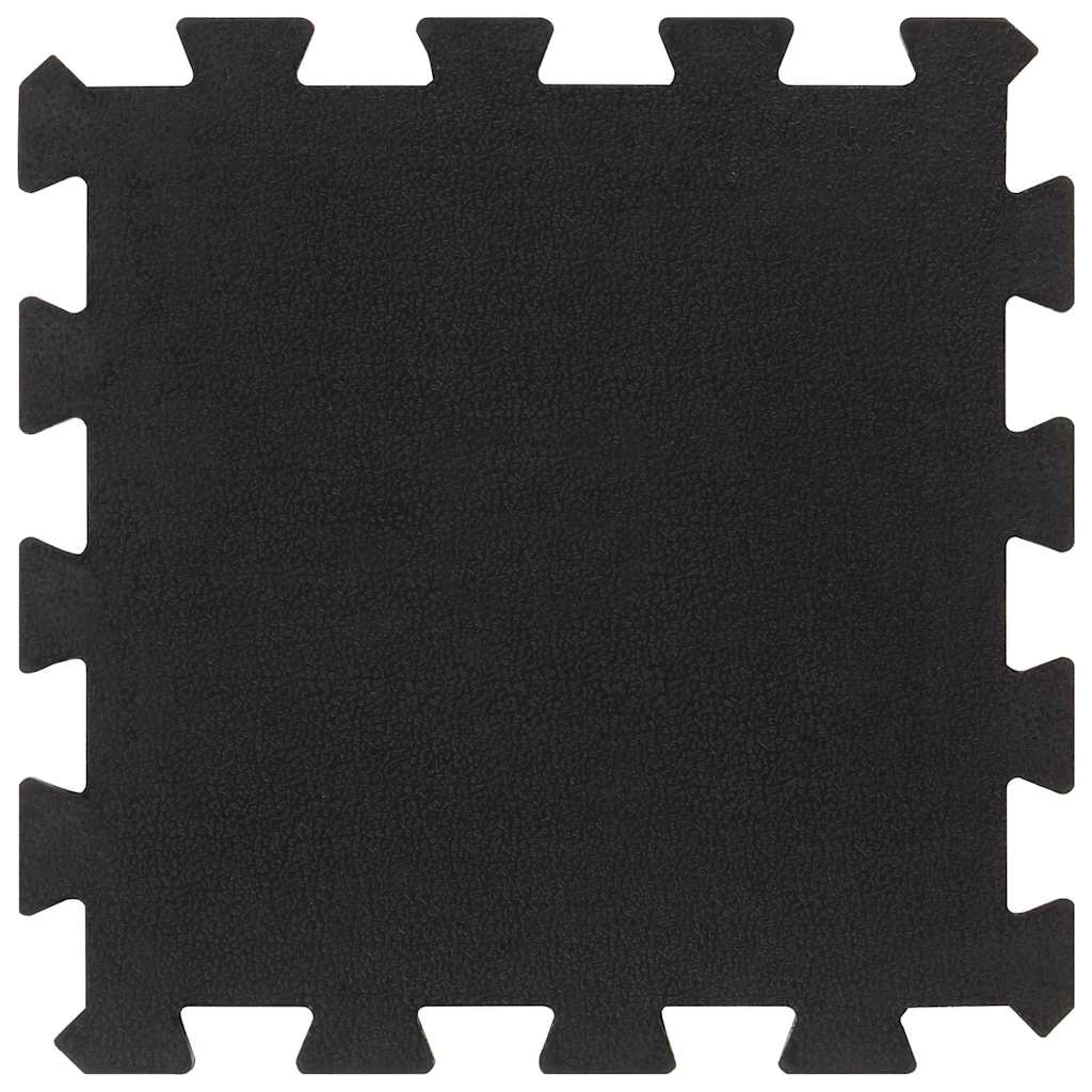 Vidaxxl Gummifliesen 16 Stück 16 mm 30x30 cm schwarz