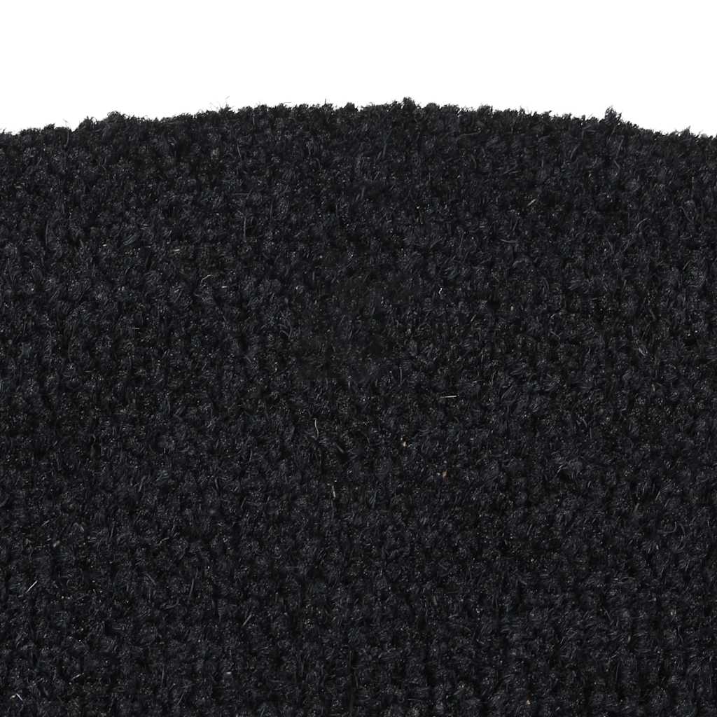 Vidaxx Fußmatte halbrund 40x60 cm getuftete Kokosfaser schwarz