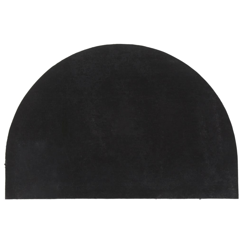 VidaXL Fußmatte halbrund 60x90 cm getuftete Kokosfaser schwarz