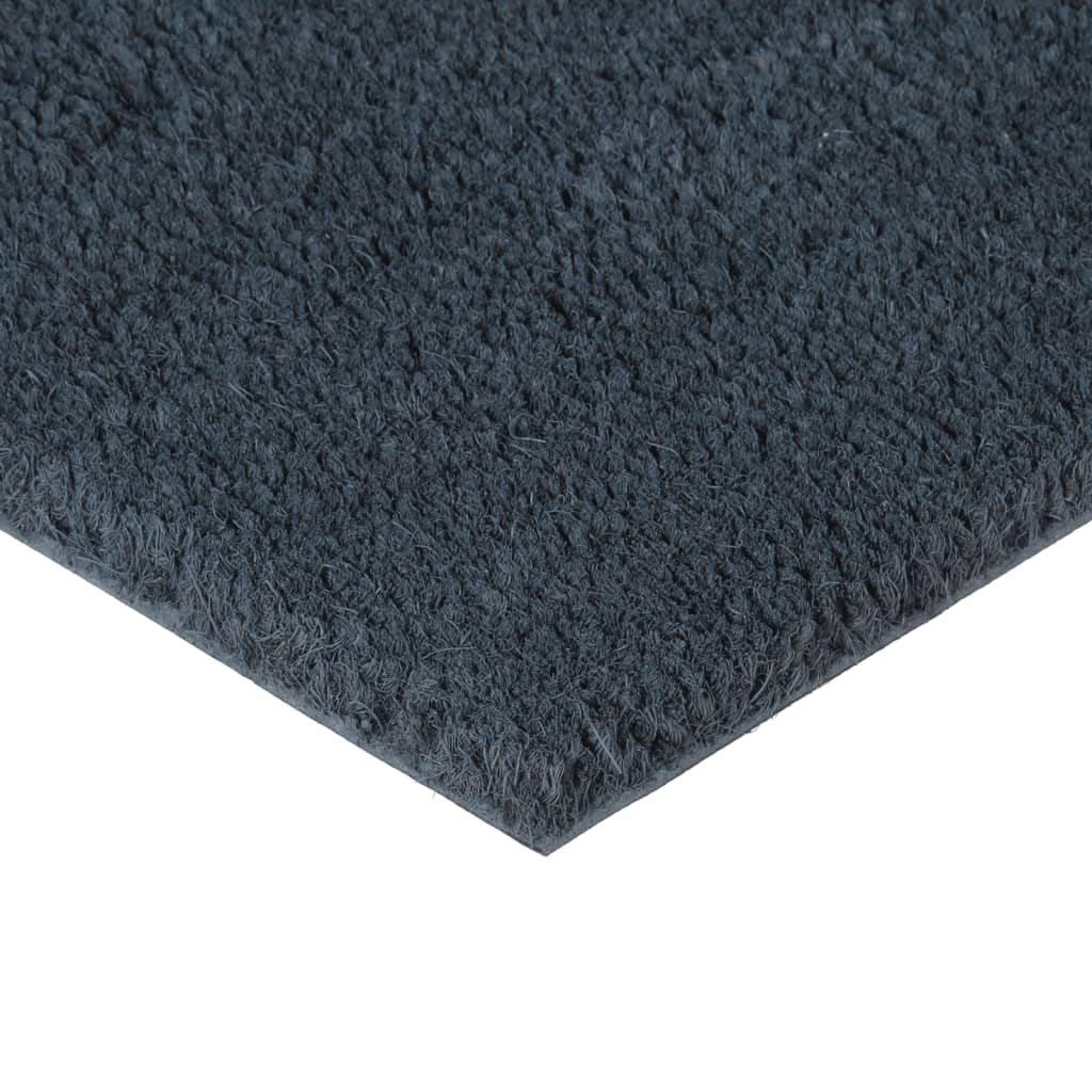 Vidaxl deurmat 50x80 cm getufte kokosvezel donkergrijs