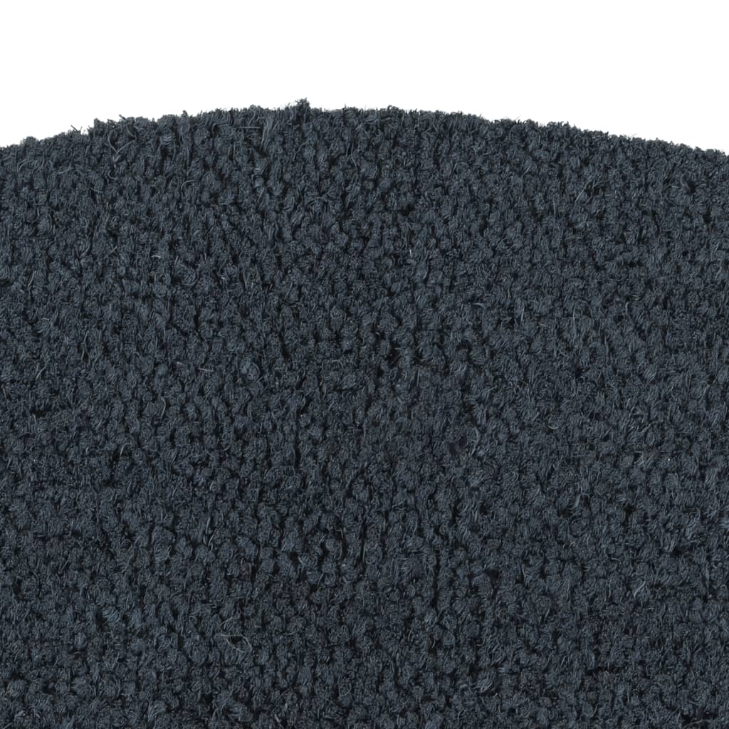 VidaXL Fußmatte halbrund 60x90 cm getuftete Kokosfaser dunkelgrau