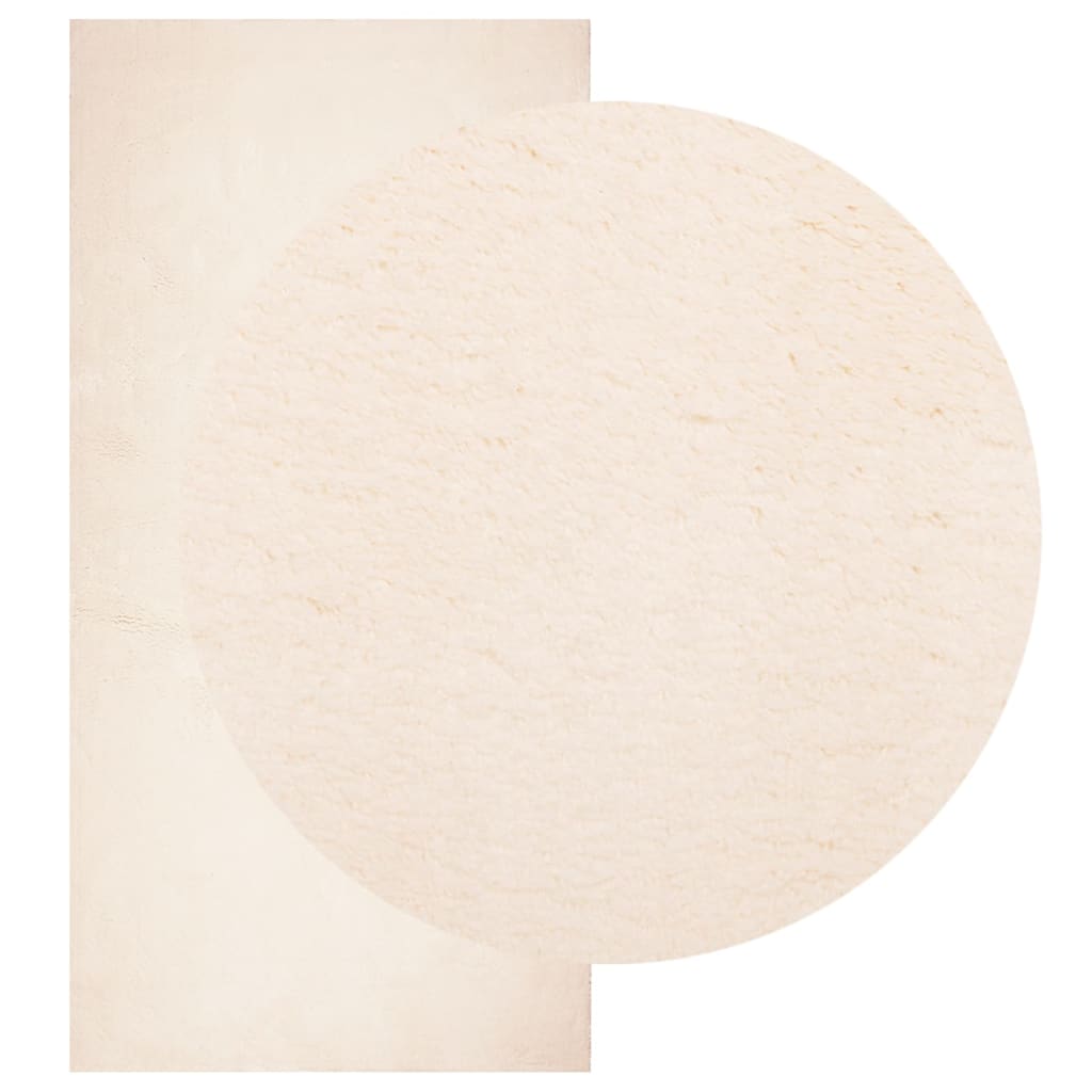 VidaXL Teppich Huarte Kurzflor weich waschbar 100x200 cm Beige