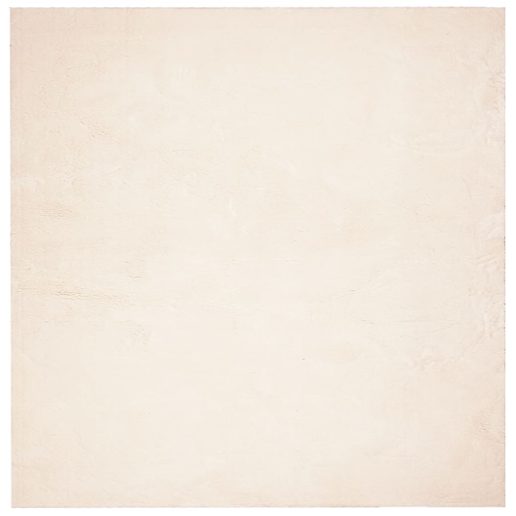 VidaXL Teppich Huarte Kurzflor weich waschbar 160x160 cm Beige