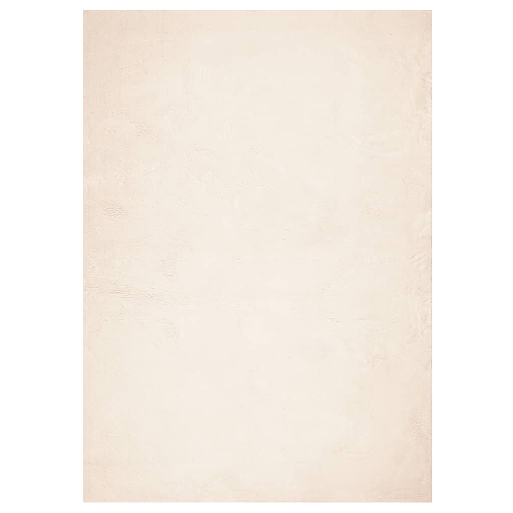 VidaXL Teppich Huarte Kurzflor weich waschbar 160x230 cm Beige