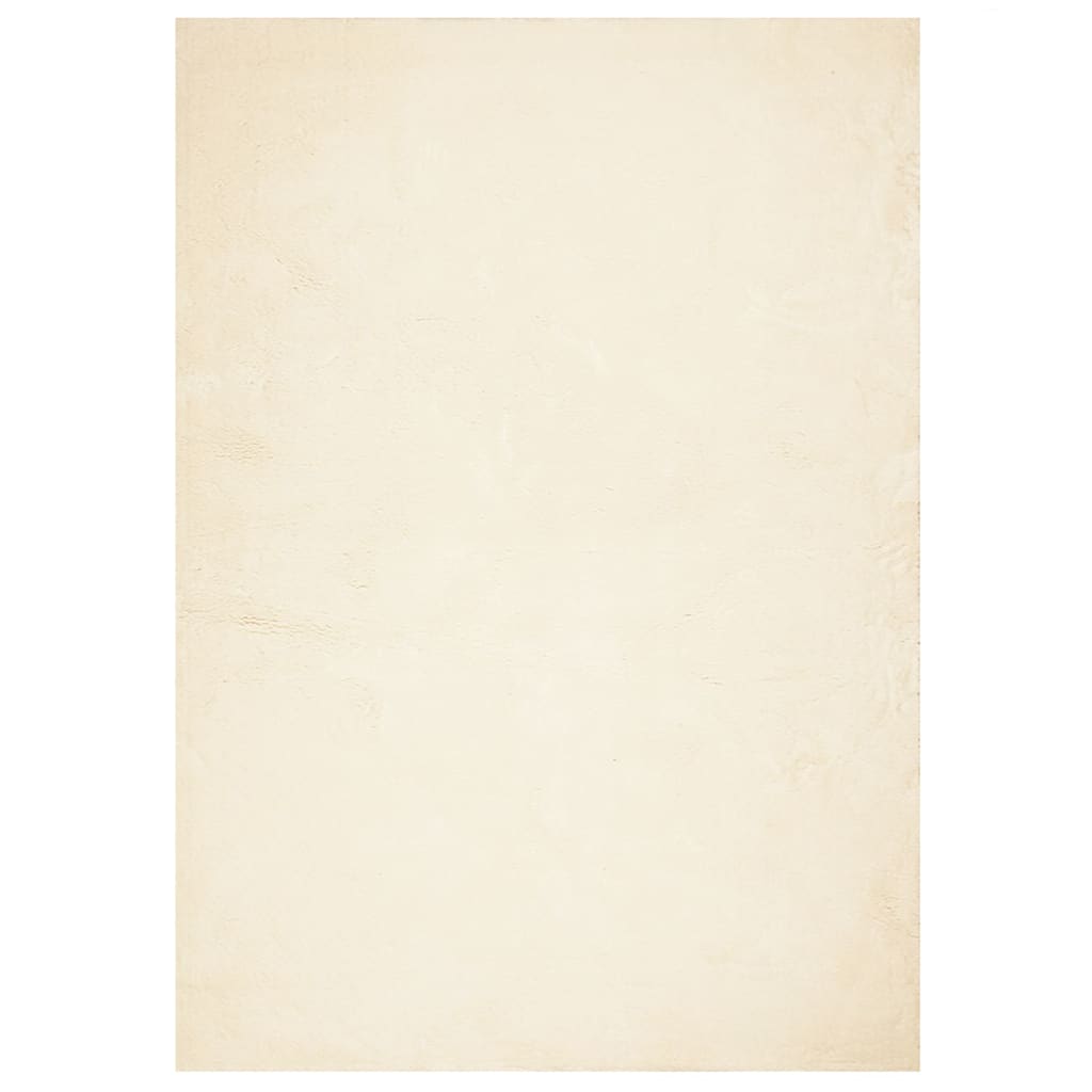 VidaXL Teppich Huarte Kurzflor weich waschbar 120x170 cm Creme