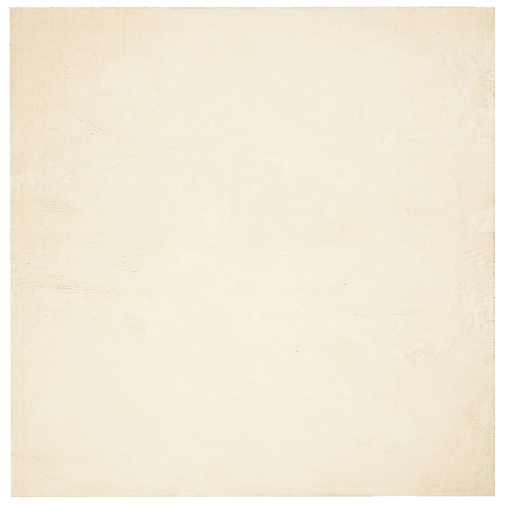 VidaXL Teppich Huarte Kurzflor weich waschbar 160x160 cm Creme