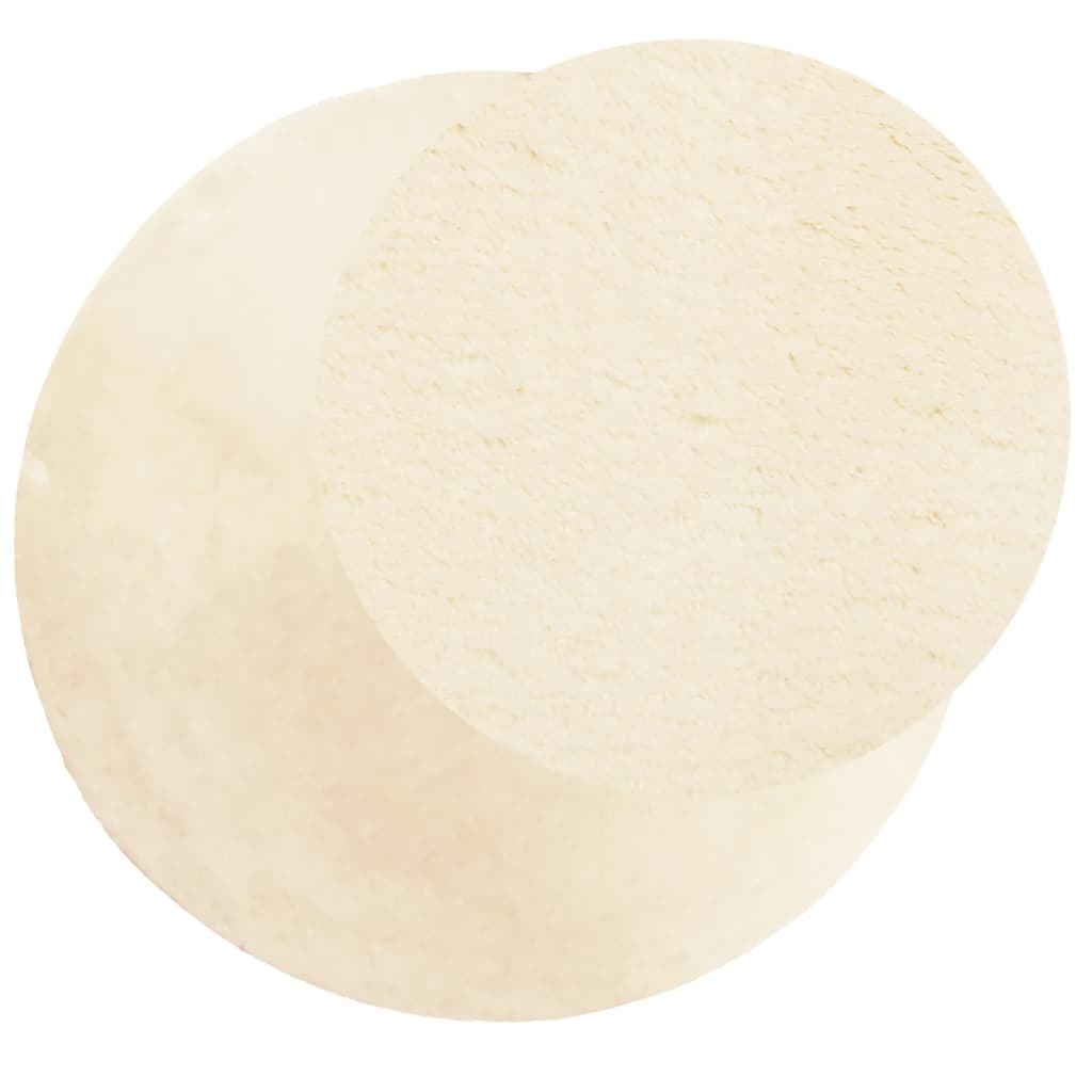 Vidaxl Teppich Huarte Kurzflor weich waschbar ø 100 cm Creme