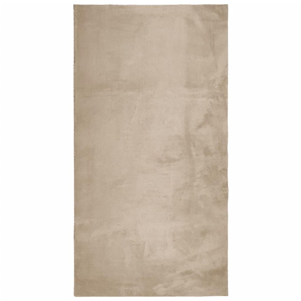 Vidaxx Teppich Huarte Kurzflor weich waschbar 60x110 cm sandfarben