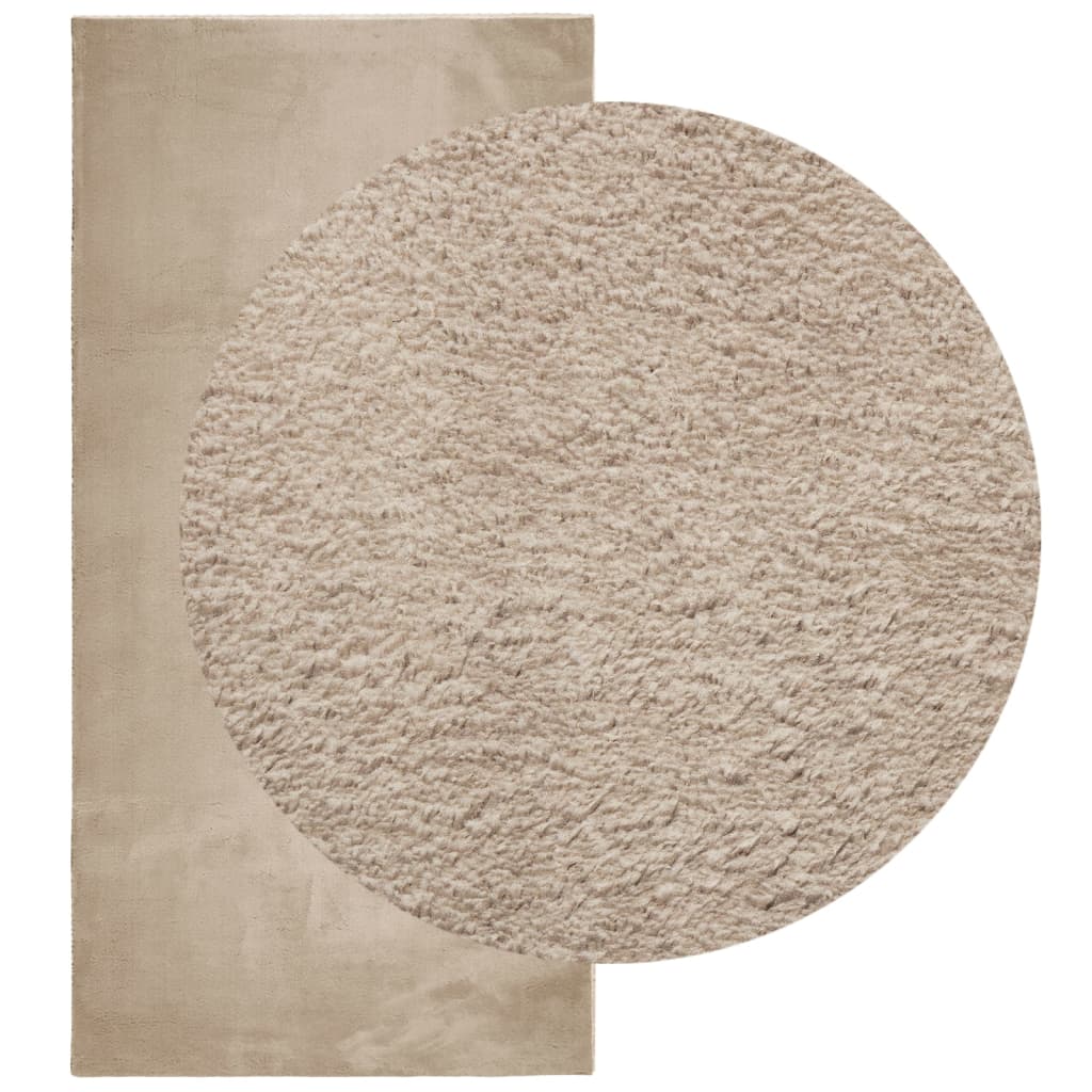 Vidaxx Teppich Huarte Kurzflor weich waschbar 100x200cm sandfarben