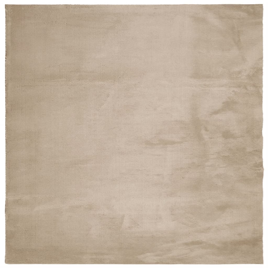 Vidaxx Teppich Huarte Kurzflor weich waschbar 200x200cm sandfarben