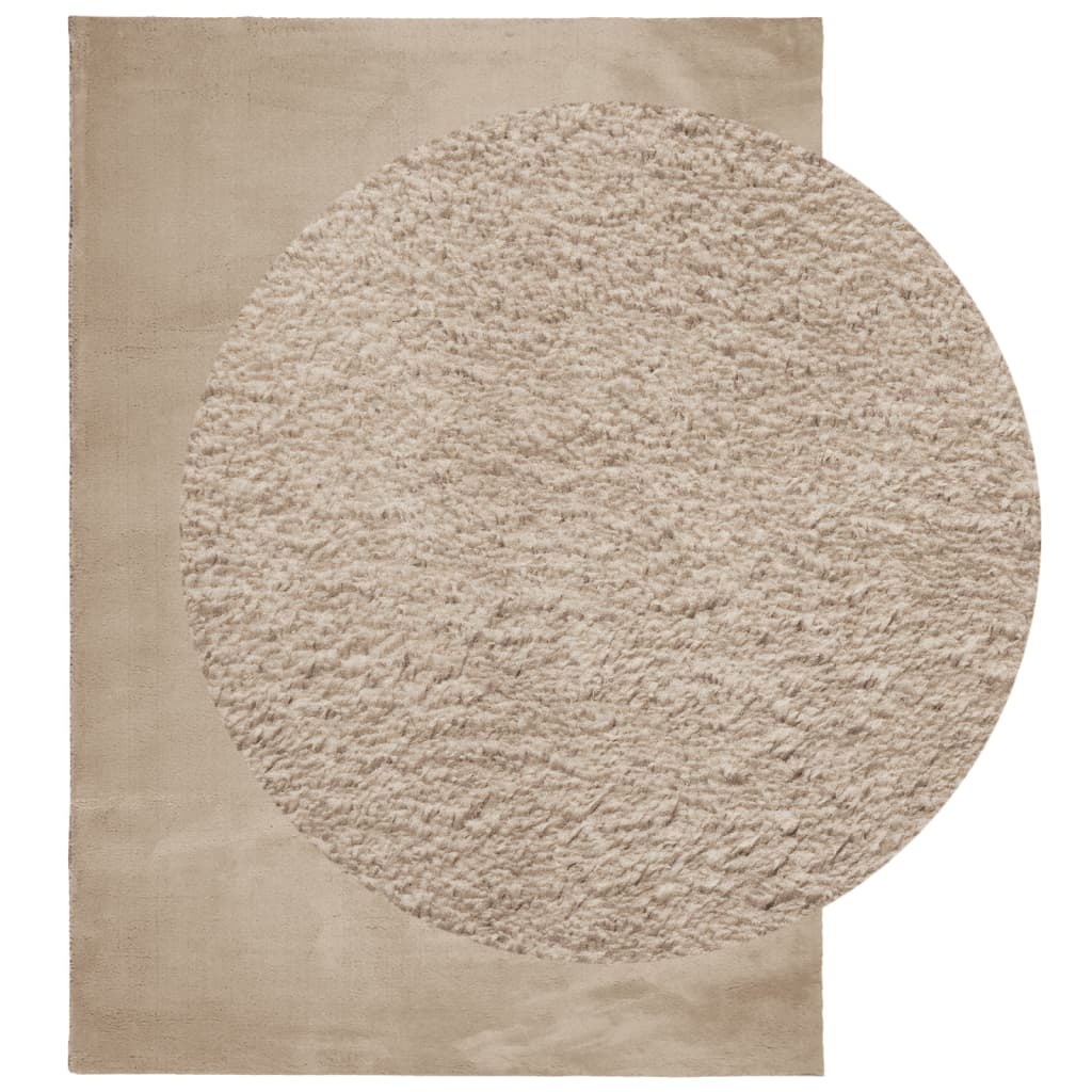 VidaXL Teppich HUARTE Kurzflor weich waschbar 240x340cm sandfarben