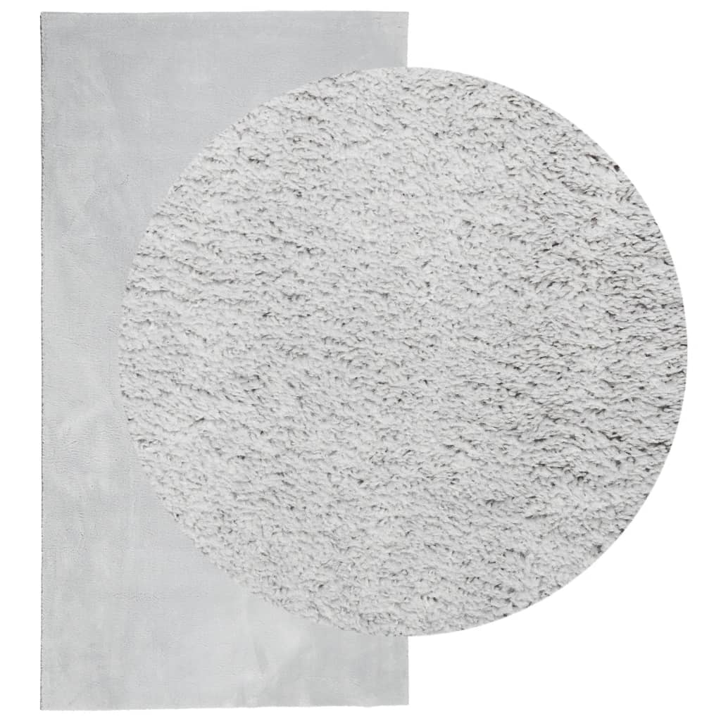 VidaXL Teppich Huarte Kurzflor weich waschbar 80x150 cm grau