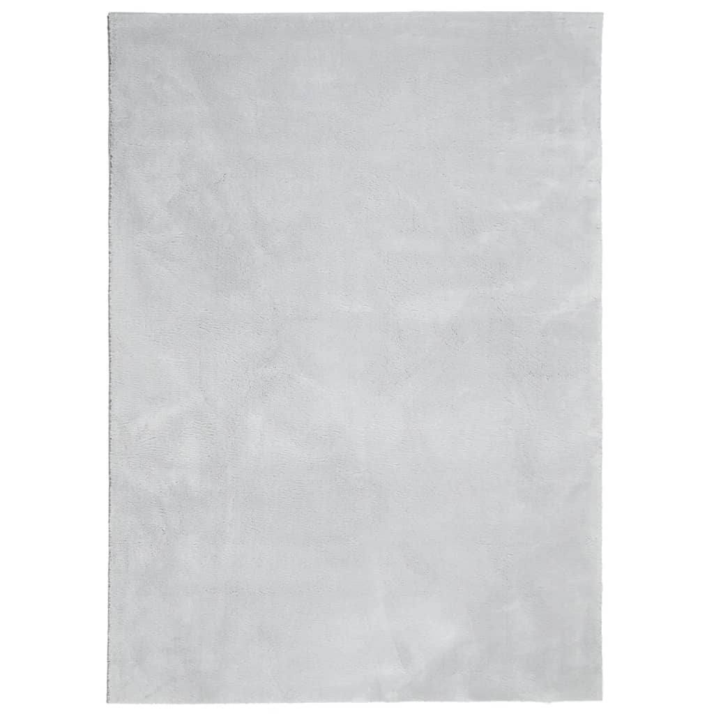 Vidaxx Teppich Huarte Kurzflor weich waschbar 120x170 cm grau