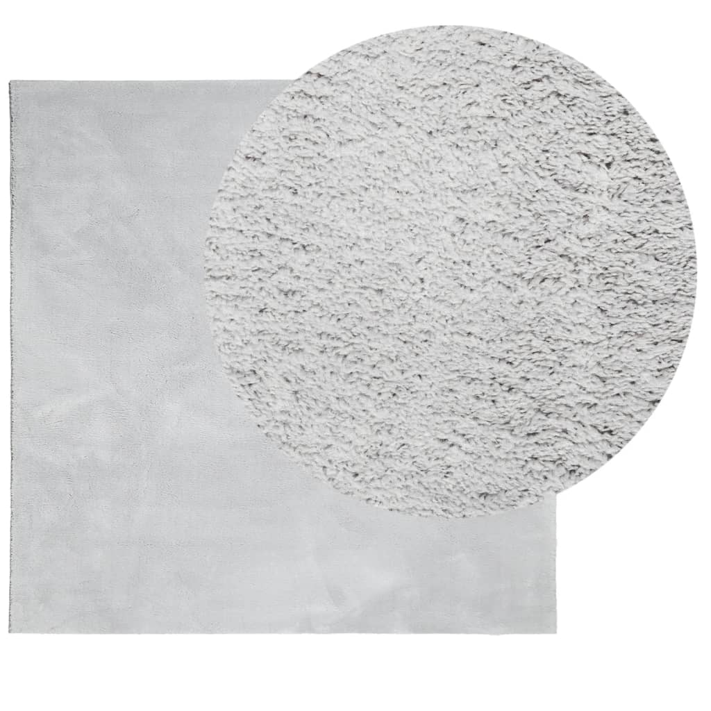 Vidaxx Teppich Huarte Kurzflor weich waschbar 200x200 cm grau