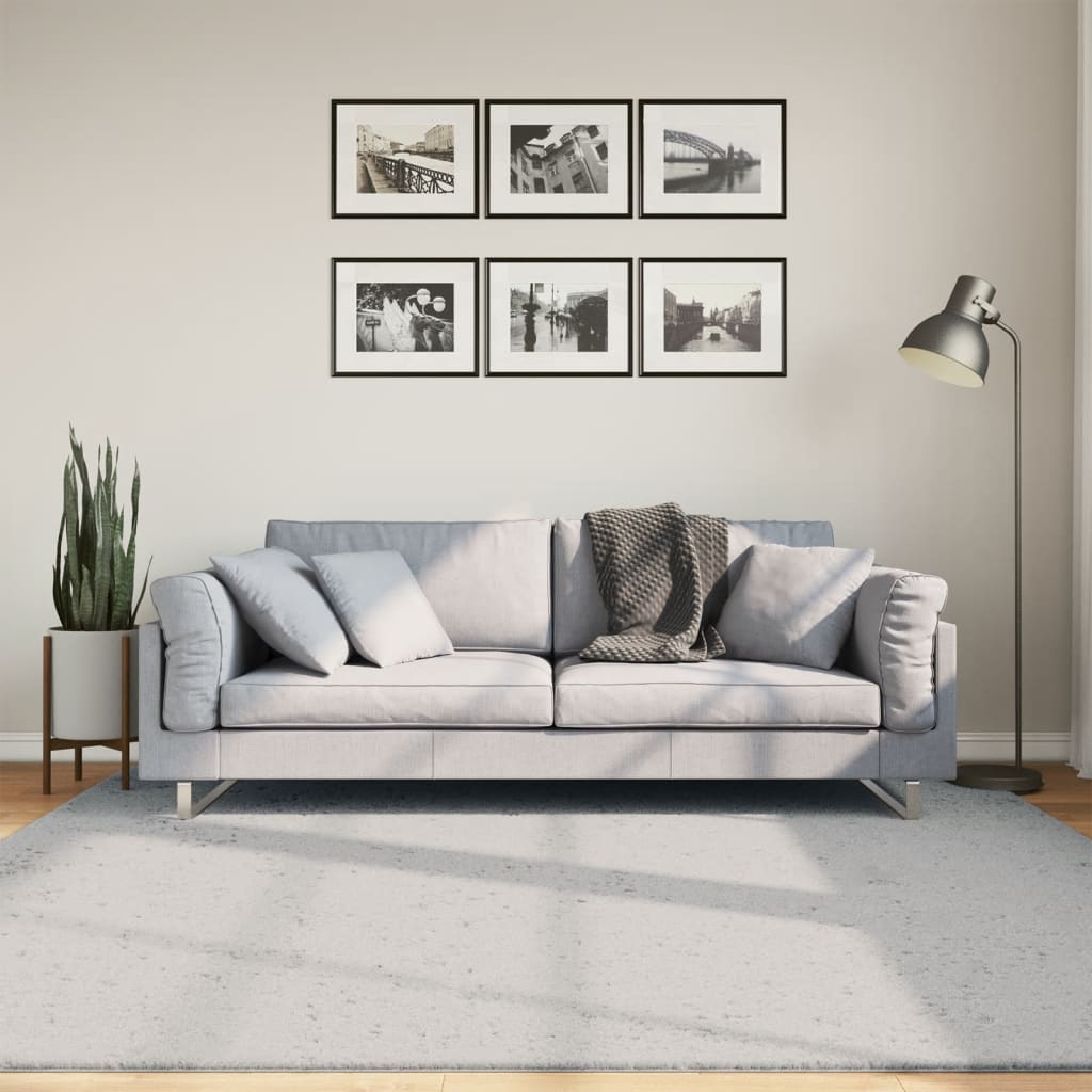 Vidaxx Teppich Huarte Kurzflor weich waschbar 200x200 cm grau