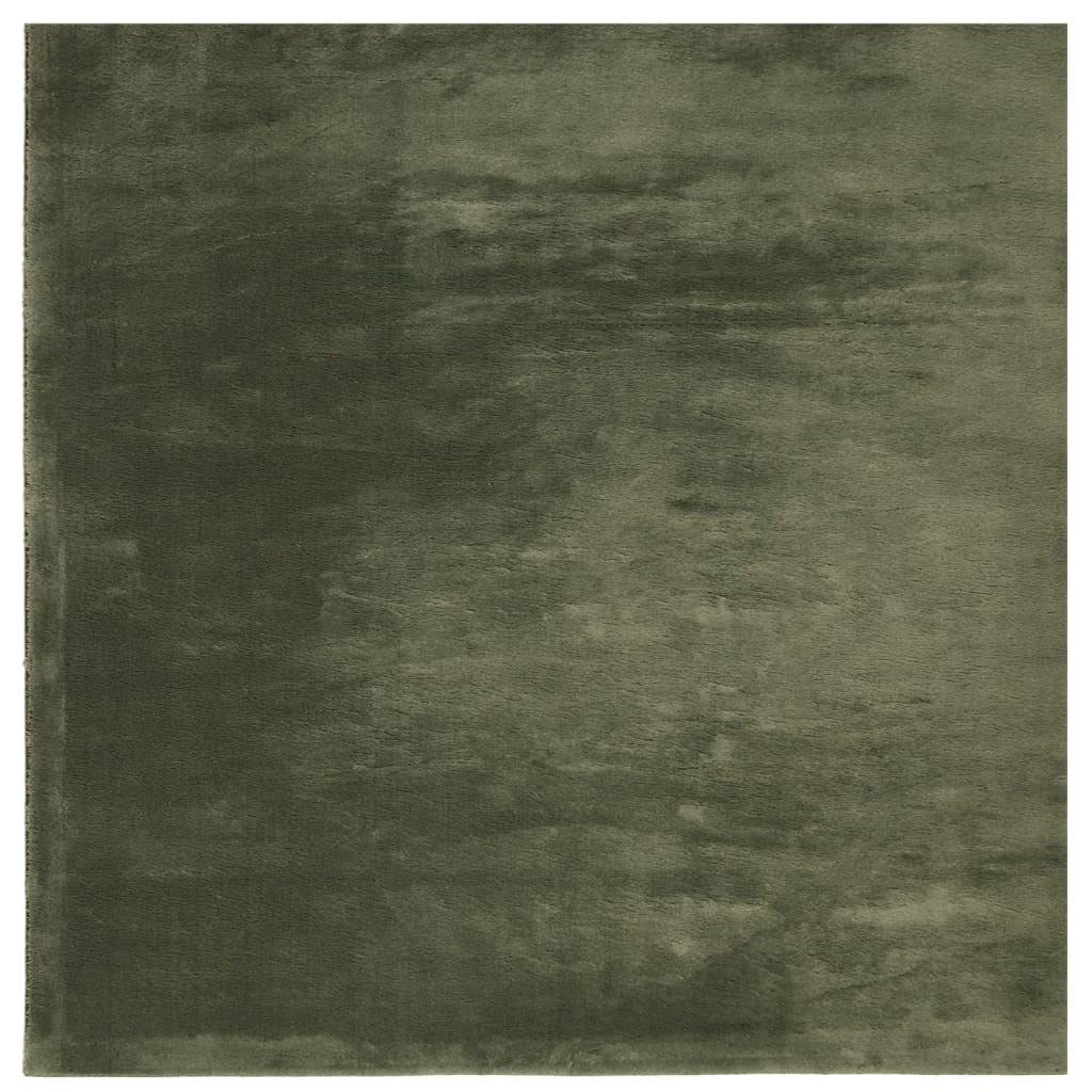 VidaXL Teppich Huarte Kurzflor weich waschbar 160x160 cm Waldgrün