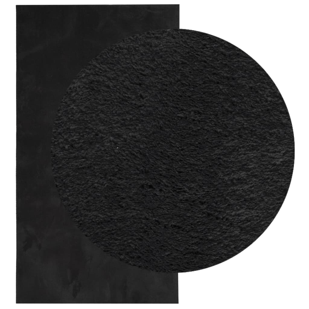 Vidaxx Teppich Huarte Kurzflor weich waschbar 60x110 cm schwarz