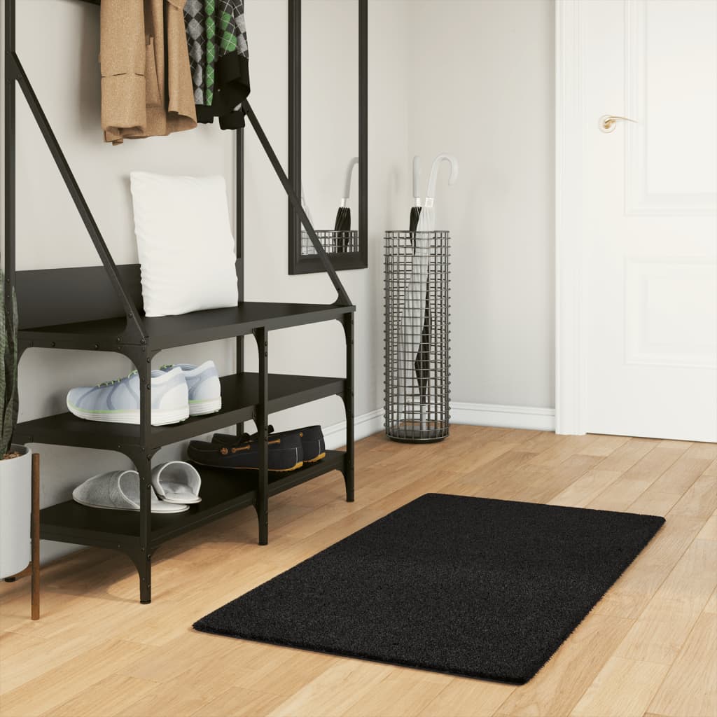 Vidaxx Teppich Huarte Kurzflor weich waschbar 60x110 cm schwarz