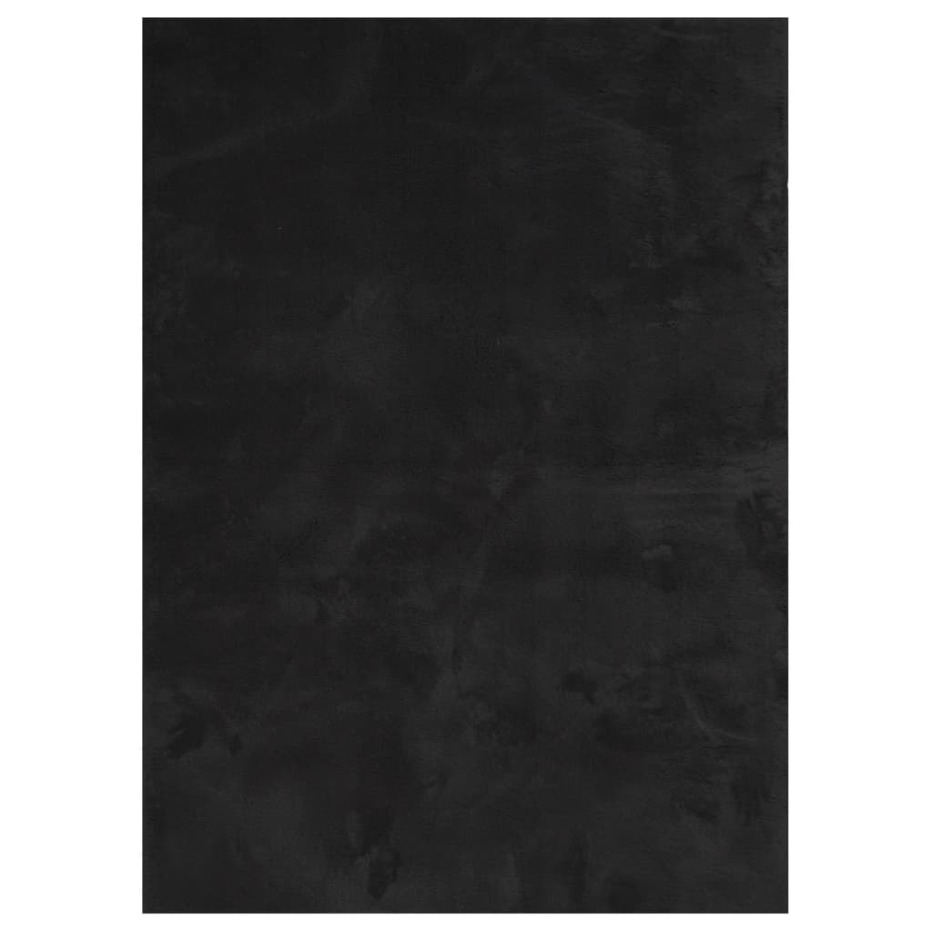 Vidaxx Teppich Huarte Kurzflor weich waschbar 140x200 cm schwarz