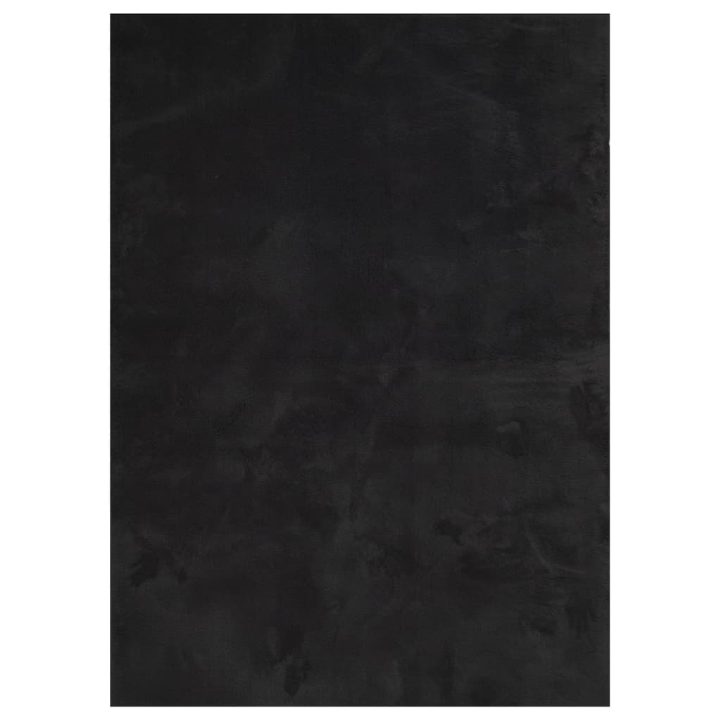 Vidaxx Teppich Huarte Kurzflor weich waschbar 160x230 cm schwarz