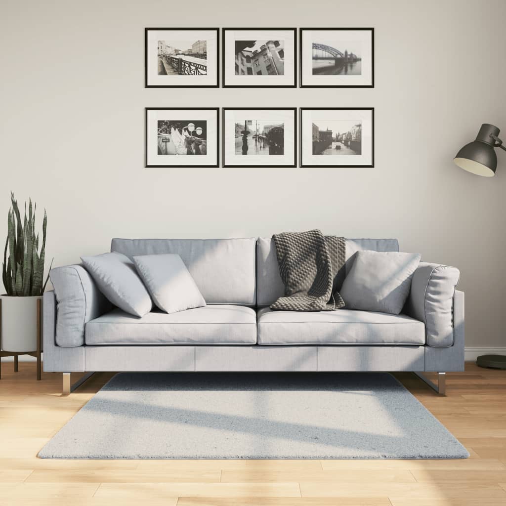 Vidaxx Teppich Huarte Kurzflor weich waschbar 120x120 cm blau