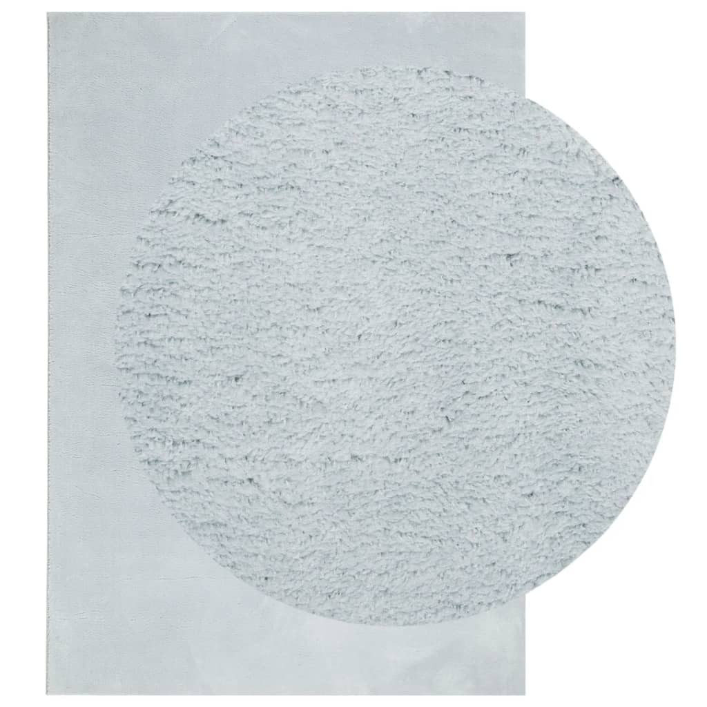 VidaXL Teppich Huarte Kurzflor weich waschbar 160x230 cm blau
