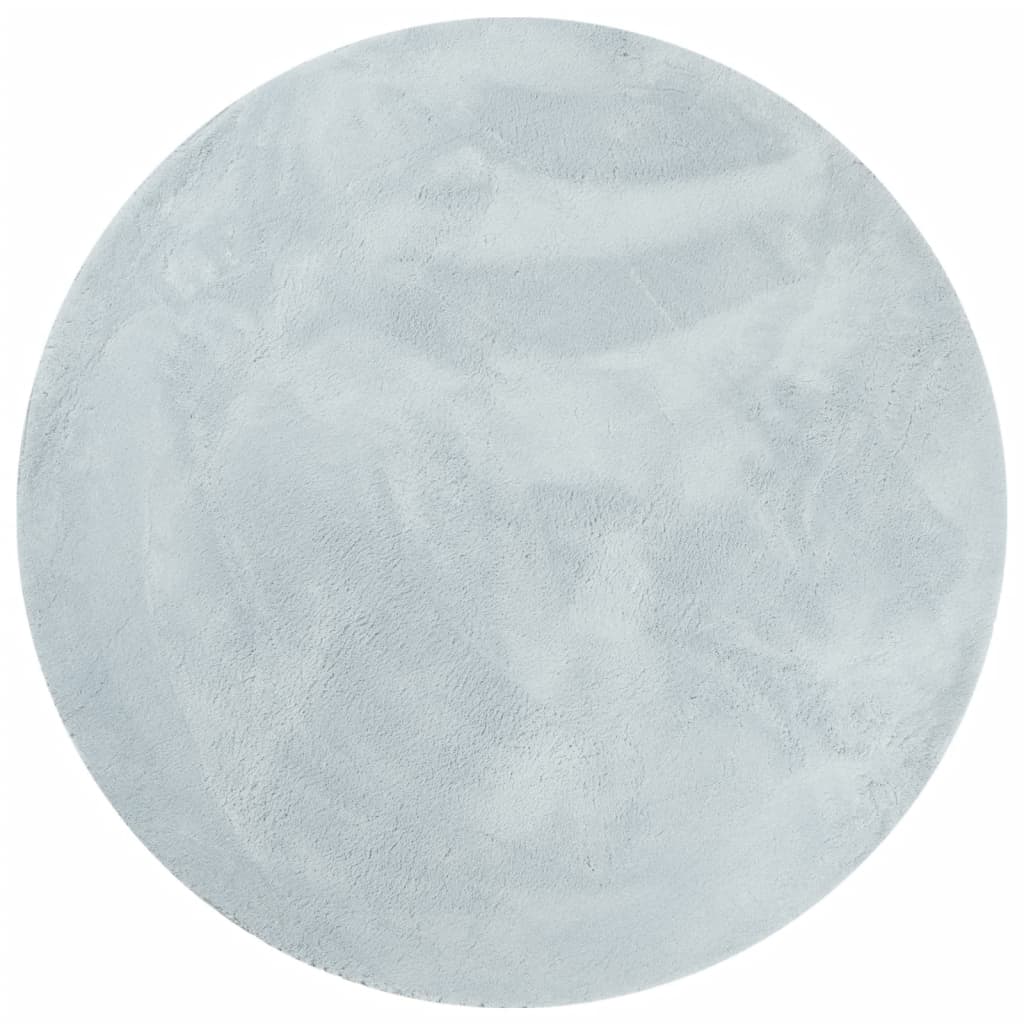Vidaxl Teppich Huarte Kurzflor weich waschbar ø 80 cm blau