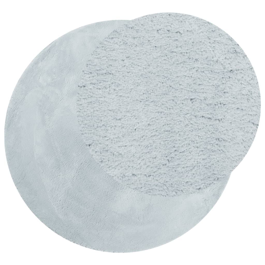 Vidaxl Teppich Huarte Kurzflor weich waschbar ø 80 cm blau