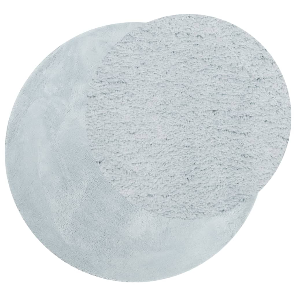 Vidaxl Teppich Huarte Kurzflor weich waschbar ø 120 cm blau