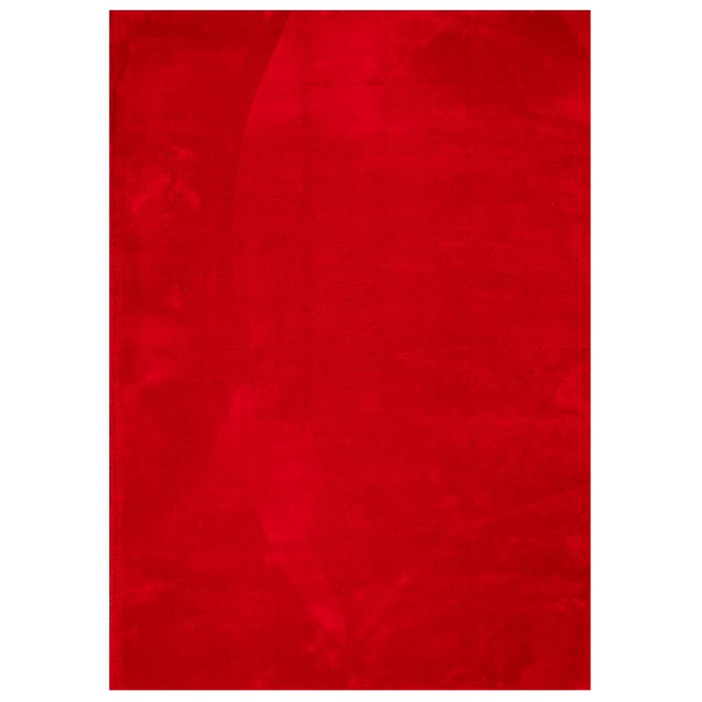 VidaXL Teppich Huarte Kurzflor weich waschbar 240x340 cm rot