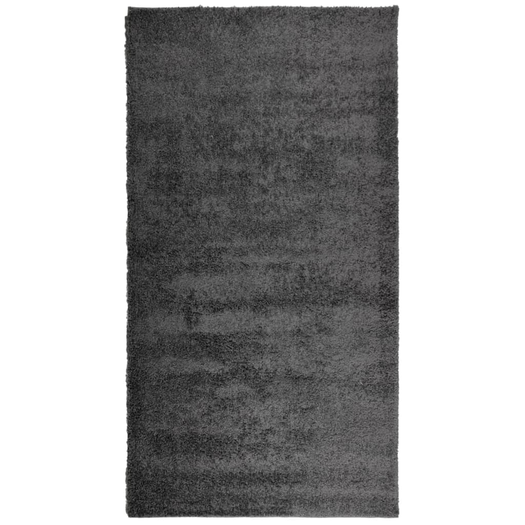 VidaXL Teppich Pamplona Shaggy Hochflor Modern 80x150 cm Anthrazit